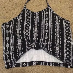 Tribal print crop top